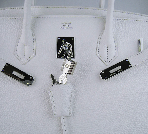 Replica Hermes Birkin 40CM Togo Bag Light White 6099 Online - Click Image to Close